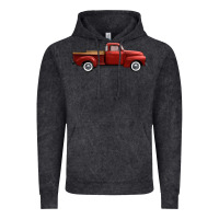 Vintage Black western red truck right side view Vintage Hoodie - FaDigitalArtStudio