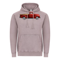 Vintage Zinc western red truck right side view Vintage Hoodie - FaDigitalArtStudio