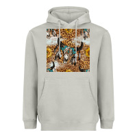 Moon Dust Western Bull Skull And Sunflowers With Leopard Seamless Pattern Heavyweight Hoodie - BundleAndBundleShop