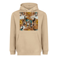 Mushroom Western Bull Skull And Sunflowers With Leopard Seamless Pattern Heavyweight Hoodie - BundleAndBundleShop