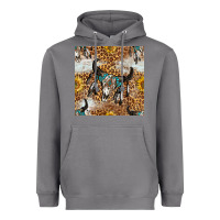 Storm Western Bull Skull And Sunflowers With Leopard Seamless Pattern Heavyweight Hoodie - BundleAndBundleShop