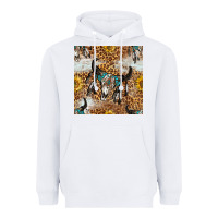 White Western Bull Skull And Sunflowers With Leopard Seamless Pattern Heavyweight Hoodie - BundleAndBundleShop