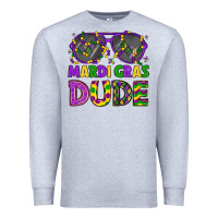 Heather Grey mardi gras celebration design Premium Sweatshirt - LillyAllenDesigns