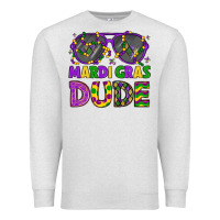 Oatmeal Heather mardi gras celebration design Premium Sweatshirt - LillyAllenDesigns