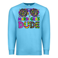 Ocean Blue mardi gras celebration design Premium Sweatshirt - LillyAllenDesigns