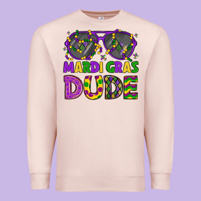 Mardi Gras Celebration Design Premium Sweatshirt Designed By Lillyallendesigns