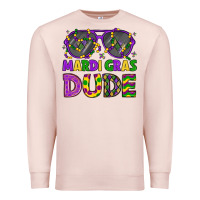 Pale Pink mardi gras celebration design Premium Sweatshirt - LillyAllenDesigns