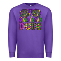 Purple mardi gras celebration design Premium Sweatshirt - LillyAllenDesigns