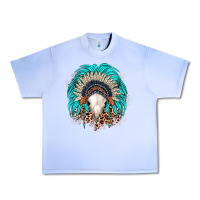 Grape Ice bull skull indian headdress Urban Heavy Tee - JahusDesignShop