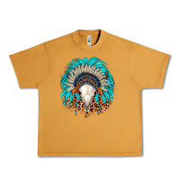 Peanut Butter bull skull indian headdress Urban Heavy Tee - JahusDesignShop