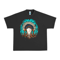 Pigment Black bull skull indian headdress Urban Heavy Tee - JahusDesignShop