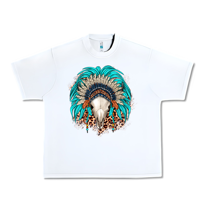 Bull Skull Indian Headdress Urban Heavy Tee by JahusDesignShop | Teevron