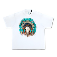 White bull skull indian headdress Urban Heavy Tee - JahusDesignShop