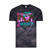 Cloud Black eat sleep craft repeat Vintage Tee - AdoDesignShop