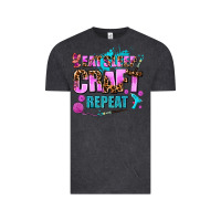 Vintage Black eat sleep craft repeat Vintage Tee - AdoDesignShop