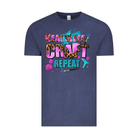 Vintage Denim eat sleep craft repeat Vintage Tee - AdoDesignShop
