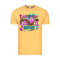 Vintage Mustard eat sleep craft repeat Vintage Tee - AdoDesignShop