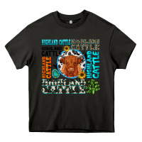 Asphalt highland cattle Heavy Core Tee - texasbilliewilder