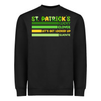 Black st. patricks lucky clover  artiststas Heavyweight Sweatshirt - Artiststas