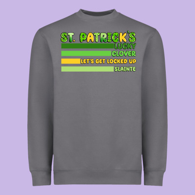 St. Patricks Lucky Clover  Artiststas Heavyweight Sweatshirt Designed By Artiststas