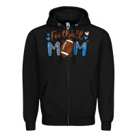 Black football mom Zipper Hoodie - MaliasSmallBusiness