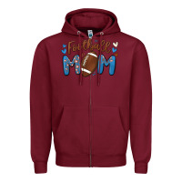 Burgundy football mom Zipper Hoodie - MaliasSmallBusiness