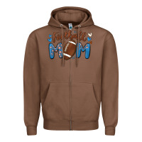 Chestnut football mom Zipper Hoodie - MaliasSmallBusiness
