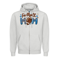Dove Grey football mom Zipper Hoodie - MaliasSmallBusiness