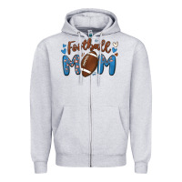 Heather Grey football mom Zipper Hoodie - MaliasSmallBusiness