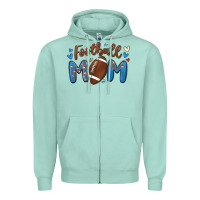 Seafoam football mom Zipper Hoodie - MaliasSmallBusiness