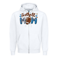 White football mom Zipper Hoodie - MaliasSmallBusiness