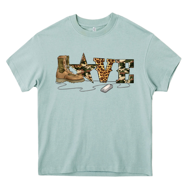 Camouflage Military Boots Love Heavy Core Tee by Artiststas | Teevron