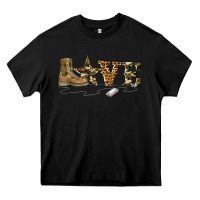 Black camouflage military boots love Heavy Core Tee - Artiststas