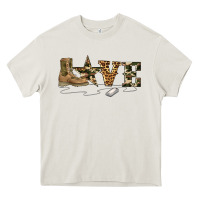Cream camouflage military boots love Heavy Core Tee - Artiststas
