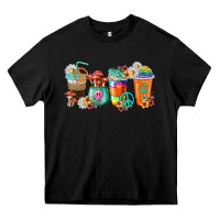 Black hippie coffee cups Heavy Core Tee - texasbilliewilder