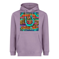 Lavender Western Horseshoe And Arrow With Leopard And Serape Seamless Pattern Heavyweight Hoodie - BundleAndBundleShop