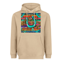 Mushroom Western Horseshoe And Arrow With Leopard And Serape Seamless Pattern Heavyweight Hoodie - BundleAndBundleShop