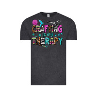 Vintage Black crafting is my therapy Vintage Tee - AdoDesignShop
