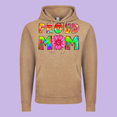 Proud Mom Vintage Hoodie Designed By Hra Design Shop