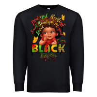 Black empowering black heritage Premium Sweatshirt - LillyAllenDesigns