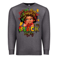 Charcoal Heather empowering black heritage Premium Sweatshirt - LillyAllenDesigns