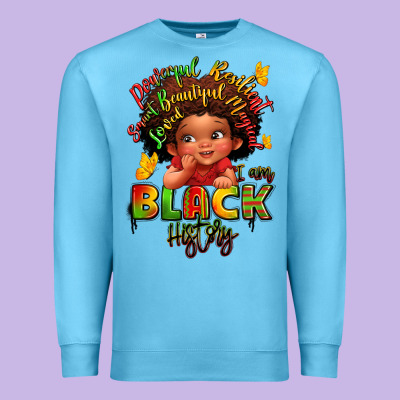 Empowering Black Heritage Premium Sweatshirt Designed By Lillyallendesigns
