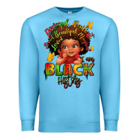 Ocean Blue empowering black heritage Premium Sweatshirt - LillyAllenDesigns