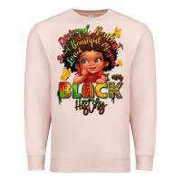 Pale Pink empowering black heritage Premium Sweatshirt - LillyAllenDesigns