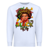 White empowering black heritage Premium Sweatshirt - LillyAllenDesigns