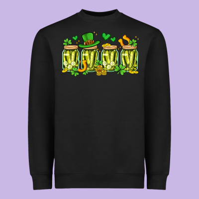 St. Patricks Day Pickle Heavyweight Sweatshirt Designed By Artiststas