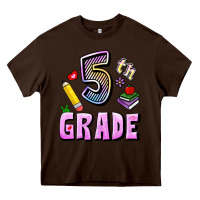 Chocolate Brown Fifth Grade Heavy Core Tee - RanaPortraitStore