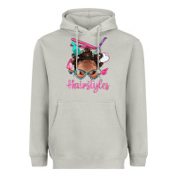 Moon Dust Afro Bantu Knots Hairstyles Messy Bun With Clasp Bbs Heavyweight Hoodie - BundleAndBundleShop