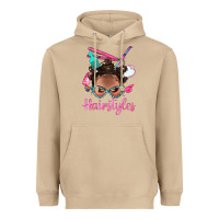 Mushroom Afro Bantu Knots Hairstyles Messy Bun With Clasp Bbs Heavyweight Hoodie - BundleAndBundleShop