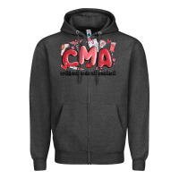 Charcoal Heather valentines day cma Zipper Hoodie - MaliasSmallBusiness